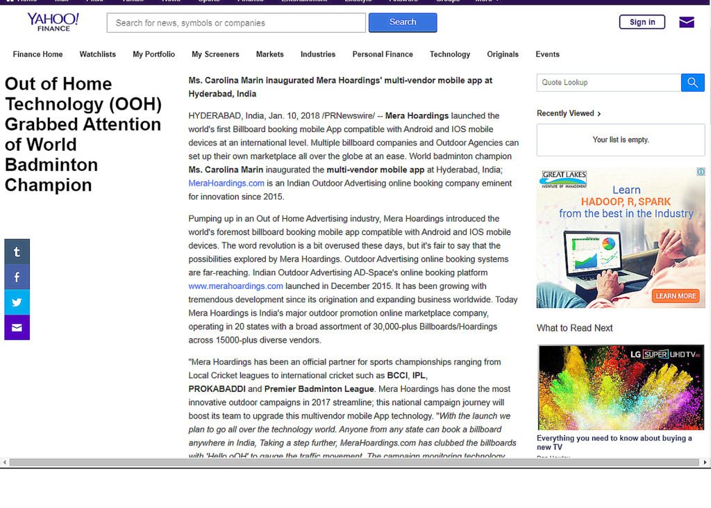 yahoo news | Hello oOH